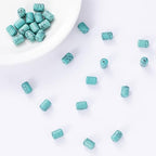Natural Blue Turquoise Cylinder Tube Beads 10x14mm 38cm/str Loose Semi Gemstone Stone Beads for Making Bracelets Necklace - color: Blue Turquoise