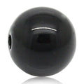 1,000 Round Black Acrylic Beads 8mm Diameter with 2mm Hole - color: Black, size: 8mm