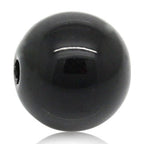 1,000 Round Black Acrylic Beads 8mm Diameter with 2mm Hole - color: Black, size: 8mm