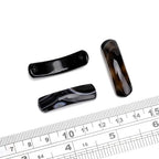 BEADIA Natural Curved Black Agate Stone Beads 36x10mm 4pcs for DIY Bracelet Jewelry Making - color: Black Agate