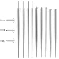 14/16/18/20G Piercing Taper Insertion Tool, 9PCS Piercing Threader Tool for Changing Jewelry, Stainless Steel Flat Back Earring Applicator Tool - color: Set 14G(1.6mm) 16G(1.2mm) 18G(1.0mm) 20G(0.8mm) Tapers