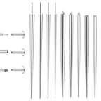 14/16/18/20G Piercing Taper Insertion Tool, 9PCS Piercing Threader Tool for Changing Jewelry, Stainless Steel Flat Back Earring Applicator Tool - color: Set 14G(1.6mm) 16G(1.2mm) 18G(1.0mm) 20G(0.8mm) Tapers