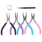 4 Pack Jewelry Pliers Tool Set, Jewelry Making Kit Includes Round, Chain, Needle, Wire Cutters and Bent Nose Pliers for Jewelry Beading Repair Making Supplies