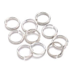 KISSITTY About 360pcs/50g Platinum Plated Brass Open Jump Rings 8x1mm Round Chainmail Jewelry Making Connectors - color: Platinum#8mm