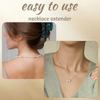 100 Pcs Extender Chain for Jewelry Making, Silver and Gold Extension Tails for Necklace, Necklace Extender, 5 Cm Removable Chain Extenders for Bracelets, Anklets