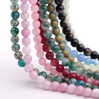 6mm Natural Stone Beads 65pcs Aquamarine Polished Round Smooth Crystal Loose Gemstone Beads for Jewelry Making DIY Bracelet Necklace Earring Crafts Supplies - color: Aquamarine 6mm-65pcs