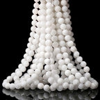 70PCS Natural 8MM Healing Gemstone, Moonstone Energy Stone Round Loose Beads, Semi-Precious Crystal Beads with Free Elastic String for Jewelry Making DIY - color: Moonstone, size: 8MM