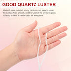 PATIKIL 4 mm Natural Clear Quartz Loose Beads, 2 Strands Crystal Round Stone Strand Beads Gemstone Loose Bead Spacer Beads for Jewelry Making DIY Necklace Bracelet, White - color: White, size: 4 mm