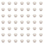 INSPIRELLE 100pcs Heishi Beads 4mm Long-Lasting Disc Brass Rondelle Spacer Beads Silver Plated Flat Round Shape Jewelry Metal Spacers for Bracelet Necklace Jewelry Making - color: Silver, size: 4mm