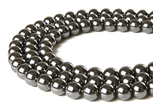 35pcs 10mm Black Hematite Beads Natural Gemstone Beads Round Loose Beads for Jewelry Making - color: Black Hematite, size: 10mm