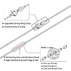 Jewlpire 925 Sterling Silver Chain Necklace Chain for Women 1.1mm Cable Chains Necklace Upgraded Spring-Ring Clasp - Thin & Sturdy Women's Chains Necklaces 14 16 18 20 22 24 Inch - color: 925 Sterling Silver, size: 20 Inch