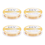 4 Rolls 26 Gauge 14K Gold Plated Copper Wires, 0.4mm Metal Jewelry Beading Copper Craft Wire, Golden Tarnish Resistant Copper Beading String Wire for DIY Crafts Jewelry Making Supplies - color: Golden, size: 0.4 mm / 26 Gauge