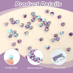 47 Pcs Sea Sediment Imperial Jasper Beads Purple-Blue Jasper Beads 8mm Galaxy Sea Imperial Gemstone Bead Colorful Round Stone Bead for Jewelry DIY Making
