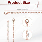 HARFINGTON 20 Pack 18 Inch Necklace Chains Bulk 3.2mm Rose Gold Plated Cable Chains with Lobster Clasps for Jewelry Making - color: Rose Gold, size: 18 Inch x 3.2mm