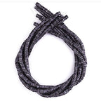 BEADIA Natural Black Spectrolite Spacer Beads Caps Loose Semi Gemstone for Beading Jewelry Making 6mmx3mm 38cm - color: Black Spectrolite, size: Round 6mm x 3mm
