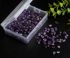 Natural Chip Stone Beads Amethyst 5-8mm About 400 Pieces Irregular Gemstones Healing Crystal Loose Rocks Bead Hole Drilled DIY for Bracelet Jewelry Making Crafting (5-8mm, Amethyst) - color: Amethyst