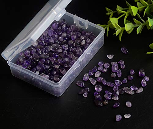 Natural Chip Stone Beads Amethyst 5-8mm About 400 Pieces Irregular Gemstones Healing Crystal Loose Rocks Bead Hole Drilled DIY for Bracelet Jewelry Making Crafting (5-8mm, Amethyst) - color: Amethyst