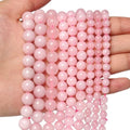 4mm Natural Rose Quartz Beads Round Gemstone Loose Beads for Jewelry Making (88-95pcs/strand) - color: Rose Quartz, size: 4mm