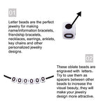 240pcs Opaque Acrylic Letter O Cube Beads White Plastic Alphabet Loose Spacer Square Beads 4-5mm for DIY Name Bracelet Necklace Jewelry Crafts Making Hole: 1.8mm - color: Letter O#White and Black