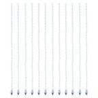 MECCANIXITY Ball Bead Chain Beaded Necklace Chains 5 Inch Adjustable Metal Ball Chains 2.4mm/0.1inch Keychain for Jewelry Making,DIY Craft Projects,Pack of 12(White) - color: White