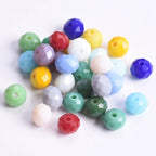 415pcs Rondelle Crystal Glass Beads 2mm 4mm 6mm 8mm Mixed Sizes, Faceted Briolette Spacer Czech Seed Loose Beads for DIY Jewelry Making (Mix 1) - color: Mix 1