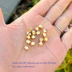 100pcs Authentic Preciosa 3mm (0.12 Inch) Small Faceted Bicone Crystal Loose Beads Gold Aurum (Full-Coat) Compatible with Swarovski Elements Crystals for Jewelry Making Pre-B336 - color: Gold Aurum Full, size: 3mm (0.12 Inch) - 100pcs