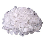 Natural 500 pcs White Stone No Hole Undrilled Irregular Chip Gemstone Beads Rock Gravel Crystal Tumble Minerals Gravel Specimen Energy Decorative Stone Fish Tank Stone - color: White Stone