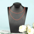 YOUBEIYEE Red Oil Drip Chain for Jewelry Making Gold Plated Brass Chain Roll with Jump Rings and Lobster Clasps Jewelry Supplies - color: Red