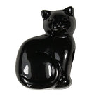 BeadTin Black Opaque 23mm Cat Shaped Plastic Pony Beads (24pcs)