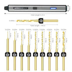 Mini Electric Drill Pen, 13 in 1 with Aluminium case, Rechargeable, 900 RPM, Needle Vise Hand Drill Kit, 10 HSS Bits, DIY, Wood, Jewelry Making (SDS MINI) - style: SDS MINI