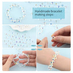 100PCS Crystal Glass Beads 8x10mm, Laser Iridescent Faceted Teardrop Shape Jewelry Beads Bulk for DIY Craft Necklace Bracelet Earring Making - color: AB Colors