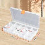 Moon Magpie 8PACK Extra Thick Bead Organizers, Mini Clear Plastic Storage Box Craft Containers for Nail jewelry rhinestones DIY Supply Case - size: 8P-MovableGrid