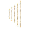 5Pcs Gold Stainless Steel Necklace Extender Chain Necklace Extenders for Bracelet Anklet Stainless Steel Chain Extenders for Jewelry Making (2in 3in 4in 5in 6in) - color: Gold
