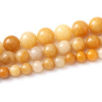 Topaz Stone Beads Gemstone Round Crystal Energy Jade Stone Beads for Jewelry Making DIY Bracelet Necklace Jewelry Making 1 Strand 15.5inch 35PCS 10MM - color: topaz, size: 10MM