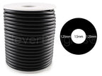 CleverDelights Black Hollow Rubber Tubing - 15 Feet - 4mm Diameter Tube Cord - 1/8" OD x 1/16" ID