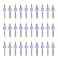 uxcell PCB Drill Bits 0.3mm Tungsten Carbide Rotary Tool Jewelry CNC Engraving Print Circuit Board Micro Drill Bits 1/8 Inch Shank 30 Pcs - color: Purple, size: 0.3mm