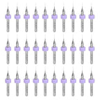 uxcell PCB Drill Bits 0.3mm Tungsten Carbide Rotary Tool Jewelry CNC Engraving Print Circuit Board Micro Drill Bits 1/8 Inch Shank 30 Pcs - color: Purple, size: 0.3mm