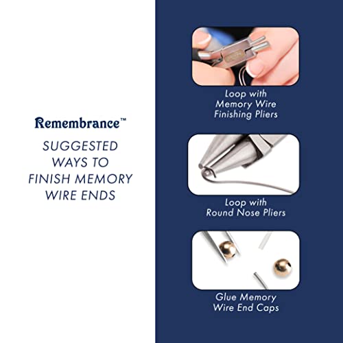 Beadalon Remembrance Stainless Steel Memory Wire, Round, Necklace, Bright, 1 oz, Approx. 36 coils - size: Necklace, style: 1 oz, approx. 36 coils