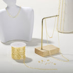 Crisjanggo 32.8 Feet Gold Paperclip Chains for Jewelry Making 14K Gold Plated Brass Jewelry Making Chains Roll Bulk for Bracelet Women DIY Craft Chain - color: 1:1 Paperclip Gold