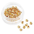 BEADIA 14K Gold Plated Twisted Spacer Beads 3x3mm 50pcs for Jewelry Making Findings Non Tarnish - color: 14K Gold, size: 3x3mm Twisted