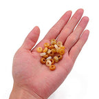 BEADIA Natural Yellow Jade Rondelle Stone with Large Hole (4mm) Loose Semi Gemstone Beads for Jewelry Making 10mmx4mm 24pcs - color: Yellow Jade, size: 10mm x 4mm