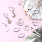 24 Pcs Leverback Earring Hooks, Stainless Steel Clasp Hoop, Hypoallergenic Dangles Earring Hooks, French Ear Wire Findings for Women, DIY Crafts, Jewelry Making (Silver) - color: Silver 24pcs