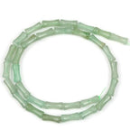 GEM-Inside 30Pcs 5x12mm Natural Green Aventurine Jade Plant Bamboo Knot Bone Beads for Jewelry Making Power Energy Chakra Stone Beads - color: Green Aventurine Jade