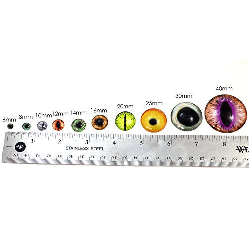 Brown Horse Eyes 3 Pair Bundle Small Meduim or Large Sizes Realistic Animal Faux Taxidermy Art Jewelry Supply Wire Wrap Jewelry Felt Creature Craft Sculpture (Meduim Bundle (12mm, 14mm, and 16mm))