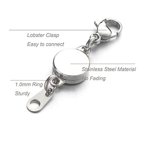 Zpsolution Stainless Steel Locking Magnetic Necklace Clasps and Closures, 18K Gold and Silver Plated Magnetic Clasps for Jewelry Making - color: Gold and Silver