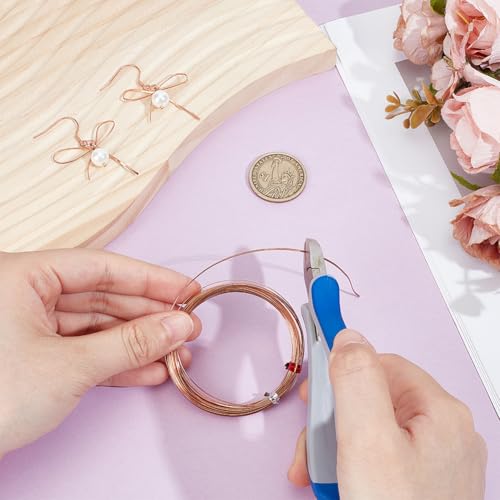 BENECREAT 19.7FT 26 Gauge Flat Pure Copper Wire, 1mm Wide Flat Bezel Wire Tarnish Resistant Jewelry Wire for DIY Jewelry Craft Making - size: 1mm