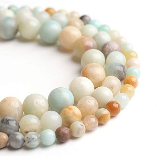 Natural Stone Beads Amazonite 10mm Polished Round Smooth Gemstone Beads for Jewelry Making 15 Inch(Amazonite,10mm) - color: Amazonite, size: 10mm