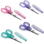 PAFASON Small Travel Embroidery Scissors Set Curved Straight Tip All Purpose for Quilting Sewing Knitting Crafting Cross Stitch Crochet Thread Yarn Paper Fabric Detail Multipurpose Cutting Safety Case - style: Modern