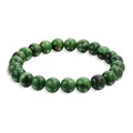 Bling Jewelry Natural Multi Color Semi Precious Gemstone Round Bead 8MM Strand Stackable Stretch Bracelet For Women Men Teen Unisex - color: African Jade