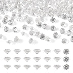 FASHEWELRY 500Pcs 1mm Cubic Zirconia Cabochons Tiny Rhinestone Clear Pointed Back Faceted Crystal Diamante for Nail Art Craft Replacing Jewelry Grade AAA - color: Clear, size: 1mm
